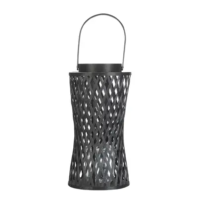 Lantern MACTAN Wood Black