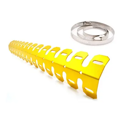 (Gold) 61cm Motorcycle Exhaust Muffler Pipe Protection Aluminum Heat Shield Cover For Honda/Yama