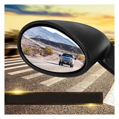 California Style Universal Car Door Side Mirror Rearview Vintage Matte Black L+R