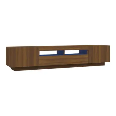 (Brown oak) vidaXL TV Cabinet with LED Lights TV Stand Media Unit Furniture Multi Colours