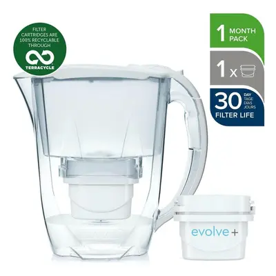 Aqua Optima Oria Water Jug, White, 2.8 Litres with up to day filter