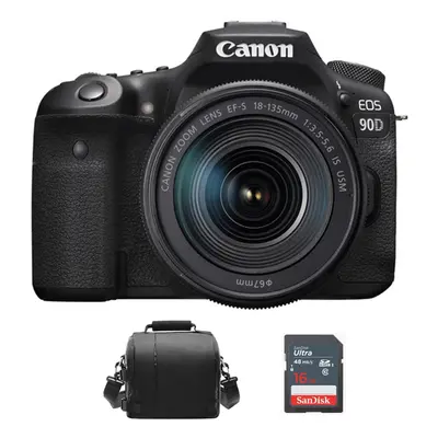 CANON EOS 90D Kit EF-S 18-135mm F3.5-5.6 IS USM + Bag + 16GB SD card