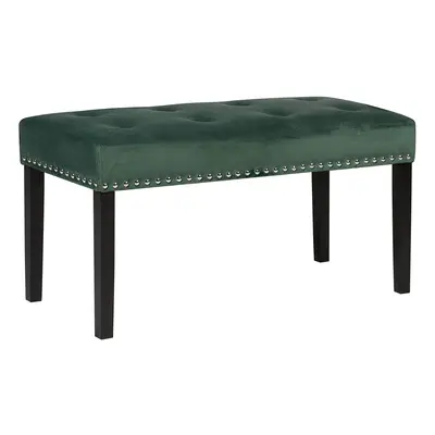 Velvet Bedroom Bench Green YORKTON