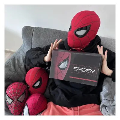 Spiderman Headgear Cosplay Moving Eyes Electronic Mask Spider Man 1:1 Remote Control Elastic Toy