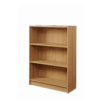 3 Tier Low Wide Bookcase Freestanding Storage Unit Living Room Bedroom