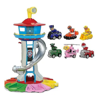 Oversized Tower Puppy Headquarters Toy With Music Light Patrulla Canina Lookout Toys Set Kid's B