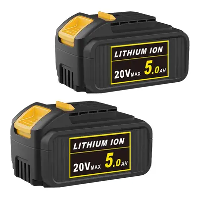 2X For DEWALT DCB184 18V 5.0Ah Li-ion Battery 18Volt Max XR DCB182 DCB183 DCB180