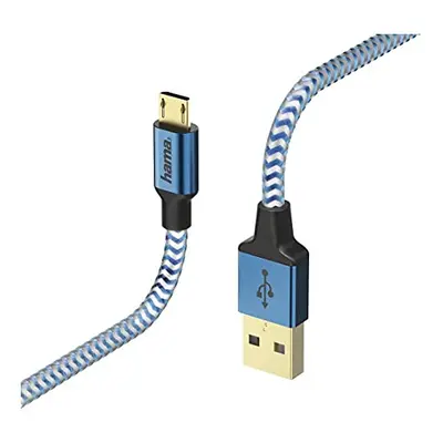 Reflective Charging and Data Transfer Cable blue 1,5m