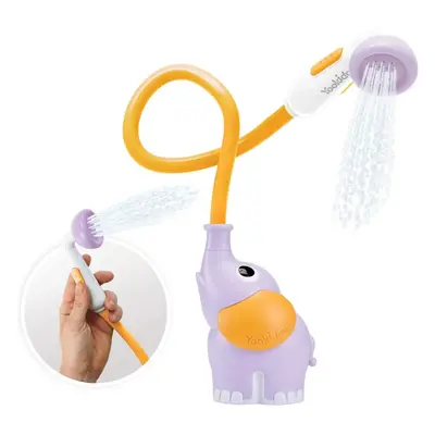 Yookidoo Baby Bath Shower Head - Elephant Water Pump and Trunk Spout Rinser - for Newborn Babies