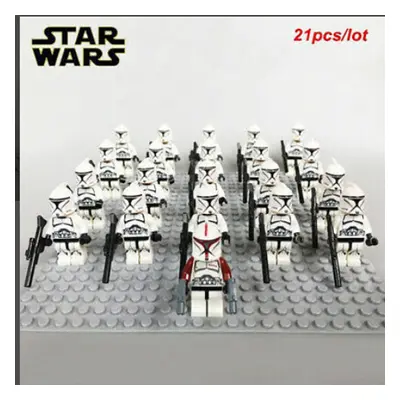 (Star Wars-G) 21PCS Star Wars 501st Clone Troopers Rex Minifigures Kids Toy Set Fit Lego (Exclud