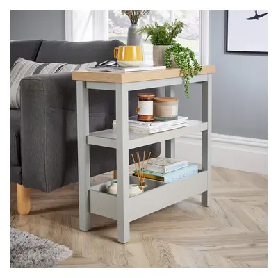 Home Source Avon Grey Slim Console Side Table - Grey