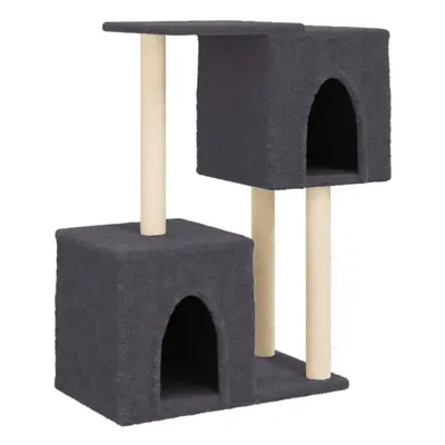 (dark grey) vidaXL Cat Tree with Sisal Scratching Posts Cat Tower Pet Cat Climbing Tree