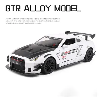 (White) 1:24 Nissan Skyline Ares GTR R35 Diecasts Toy Vehicles Metal Toy Car Model Pull Back Col