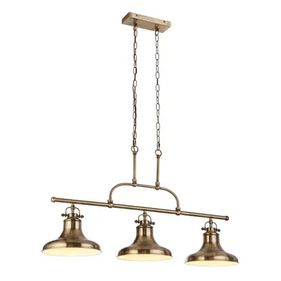 Searchlight Dallas Light Bar Pendant Antique Brass Metal