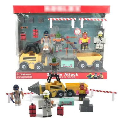 (Construction Vehicle) Roblox Figures Sets Robot Boys Girls Gift Toy Cake Topper Collection Merc