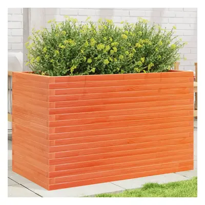 vidaXL Garden Planter Outdoor Flower Pot Planter Pot Wax Brown Solid Wood Pine