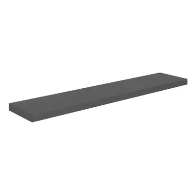 vidaXL Floating Wall Shelf High Gloss Grey 120x23.5x3.8 cm MDF Display Rack