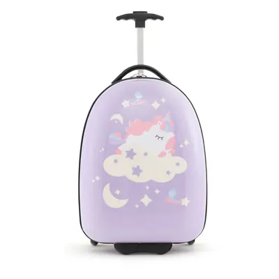 16" Children's Portable Travel Luggage Rolling Hard Shell Suitcase W/ Wheels