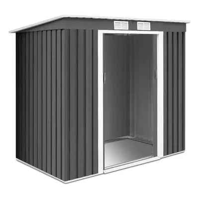 7FT x 4FTGarden Shed Outdoor Tool Utility Storage House W/Sliding Door