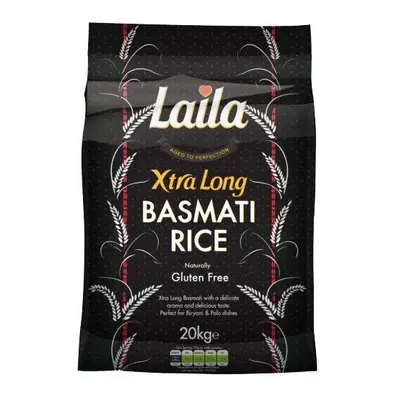 Laila Xtra Long Basmati Rice kg, Naturally Gluten Free Rice with a Delicate Aroma, Perfect for P