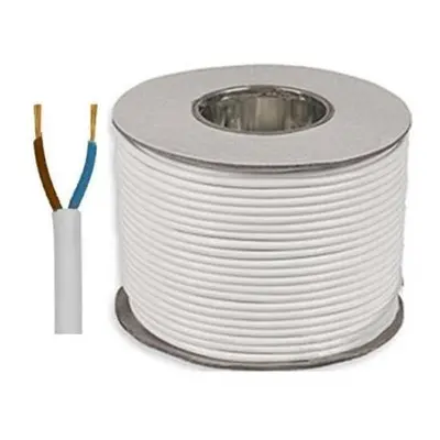 2182Y 0.50mm_ White Core Flexible Cord, Amps, 100m