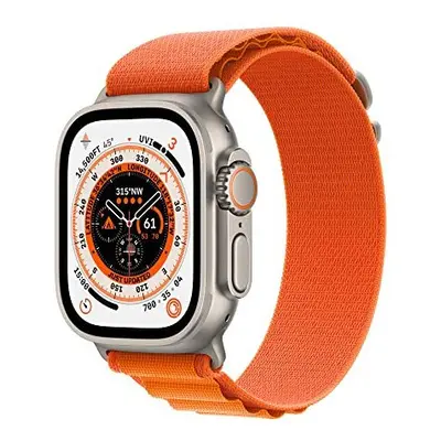 Apple Watch Ultra (GPS + Cellular, 49mm) Smart watch - Titanium Case with Orange Alpine Loop -Â 