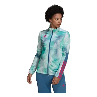 adidas Women's Regular Tiro Jacket Altered Blue/Mint Rush/White Smal