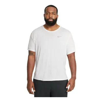 Nike Dri-FIT Miler Men's Running Shor Sleeve Shirts Top (White/Silver