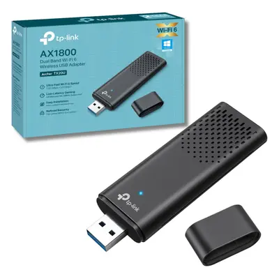 AX1800 Dual Band Wi-Fi Wireless USB Adapter, Wi-Fi dongle, SuperSpeed USB 3.0, MU-MIMO, Low- Lat