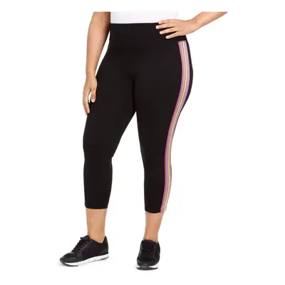 Calvin Klein Performance Plus Size Essex Stripe Tricot Cropped Legging