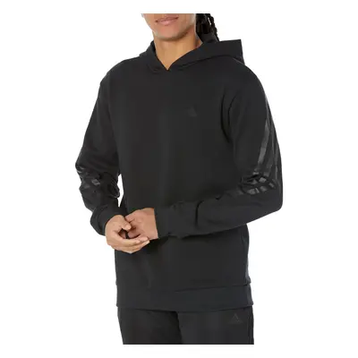 adidas Men's Future Icon 3-Stripes Hoodie Black/Black Large