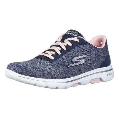 Skechers Womens gO Walk 5-True Sneaker NavyPink Medium US