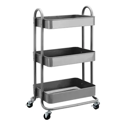 Amazon Basics 3-Tier Rolling Utility or Kitchen Cart - Charcoal