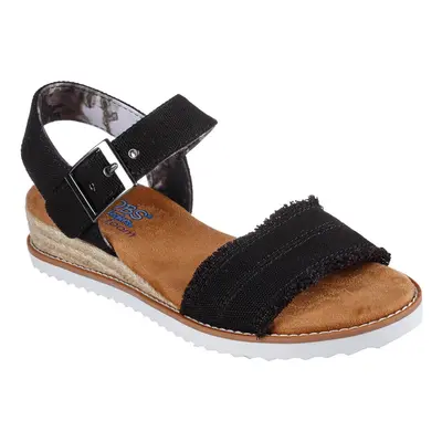 (UK 4, Black) Skechers Womens Bob's Memory Foam Desert Kiss Adobe Princess Sandals