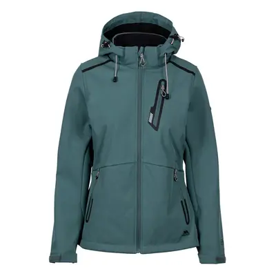 (8, Spruce Green) Trespass Womens Jacket With Zip Off Hood Neman