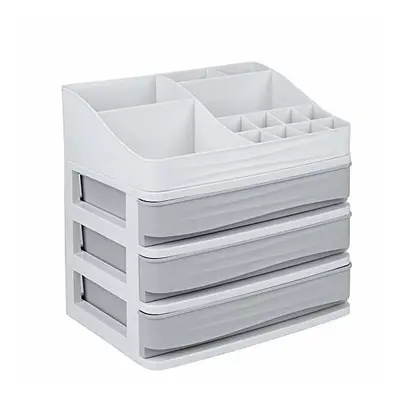 ELUCHANG Cosmetic Makeup Organizer Plastic Storage Box with Drawer Lipsticks Holder Desktop Sund