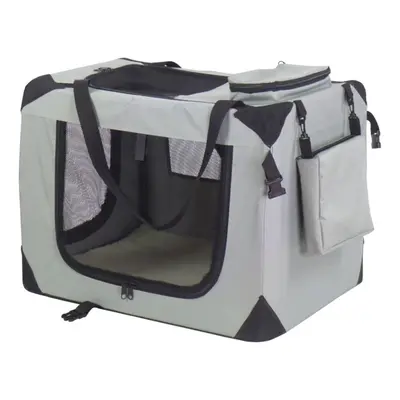 @Pet Pet Dog Puppy Cat Crate Travel Transport Carrier Bag Box Nylon Grey