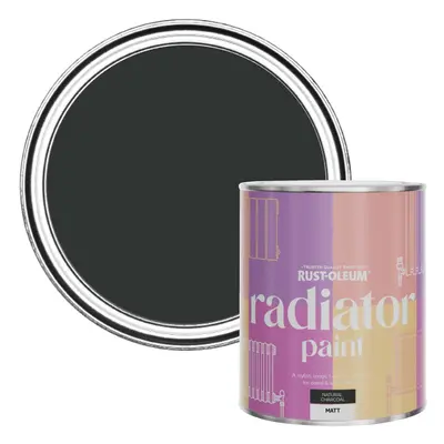 Black Heat Resistant Radiator Paint in Matt Finish - Natural Charcoal (Black) 750ml