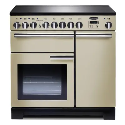 Rangemaster PDL90EICR/C Professional Deluxe Cream with Chrome Trim 90cm Induction Range Cooker -