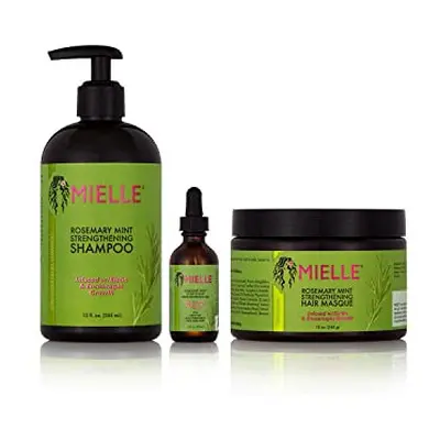 Mielle/Rosemary Mint Strengthening/Shampoo/Hair Masque/Scalp & Hair Strengthening Oil (Serum) / 