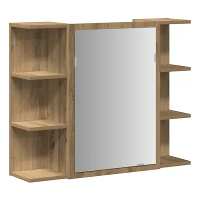 (artisan oak) vidaXL Bathroom Mirror Cabinet Storage Cupboard Side Cabinet Engineered Wood