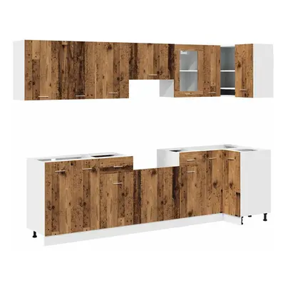 (old wood) vidaXL Kitchen Cabinet Set Piece with Worktop White with/without Worktop