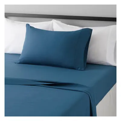 Amazon Basics Lightweight Super Soft Easy Care Microfiber 3-Piece Bed Sheet Set with 14-Inch Dee