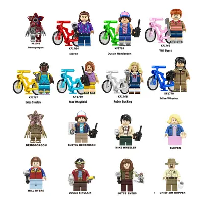 16pcs Stranger Things Minifigures Toys Fit Lego