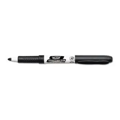 Bic GDE11BK Great Erase Grip Dry Erase Markers, Fine Point, Black, Dozen