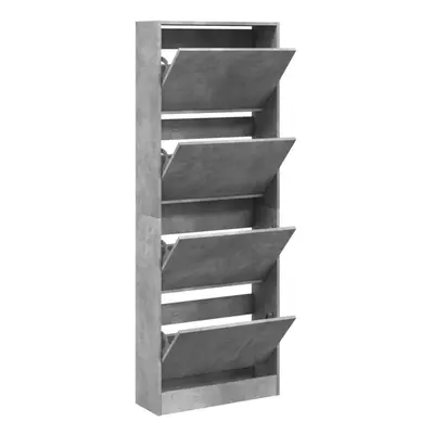 (concrete grey, x x 163.5 cm) vidaXL Shoe Cabinet with Flip-Drawers Shoe Storage Shelf Shoe Rack