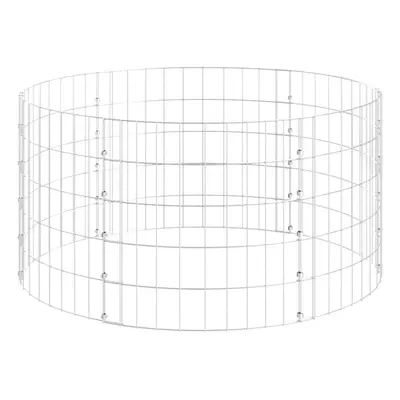 (100 x cm (Dia. x H)) vidaXL Circular Gabion Pole Garden Gabion Basket Gabion Cage Galvanised St