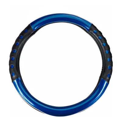 (Blue) 38cm Leatherette Anti Slip Resistance Universal Steering Wheel Covers Car Auto Accessorie