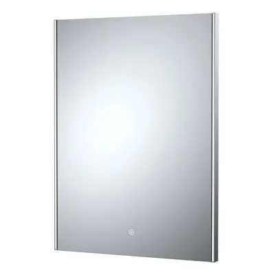 Rectangular LED Ambient Illuminated Touch Sensor Mirror with Demister, 800mm x 600mm - Chrome