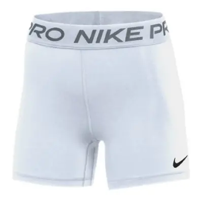 Nike Women's Pro 5 Inch Shorts (Large White)